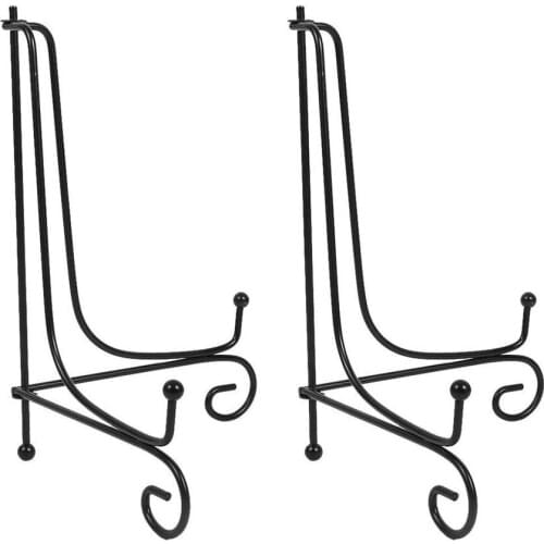 Metal Wire Folding Iron Display Stand Easel Plate Holder for Picture Frames, Bowls, Decorative Plates, Books and Arts