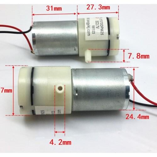 Micro Air Pump Vacuum Diaphragm Pump DC 3V 3.7V Mini Small 370 Motor Suction DIY Sphygmomanometer Aquarium Fish Water Tank Parts