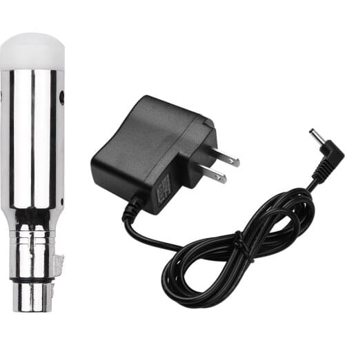 Mini 2.4G Wireless DMX512 Receiver 3 Pins XLR Female Connector Built-in Antenna Rechargeable Lithium Battery for Stage Lighting