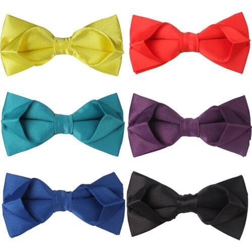 Men Bow Tie Candy Color Shirts Bowtie For Men Business Wedding Bowknot Adult Solid Bow Ties Butterfly Suits Bowties