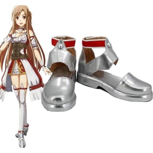 Sword Art Online Hollow Realization SAO Yuuki Yuki Asuna Cosplay Shoes Boots Custom Made Halloween Role Play props