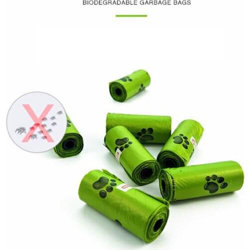 Pet Poop Bag Degradable Environmental Plastic Waste Bags Manure Green Footprint Dog Garbage Bag Outdoor Pet Cleaning Supplies