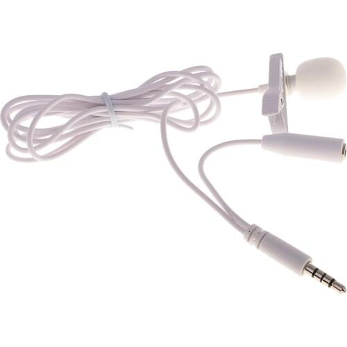 Tie Clip Lapel Lavalier Mic Microphone for Smartphones PC Audio Recording Video Conferencing