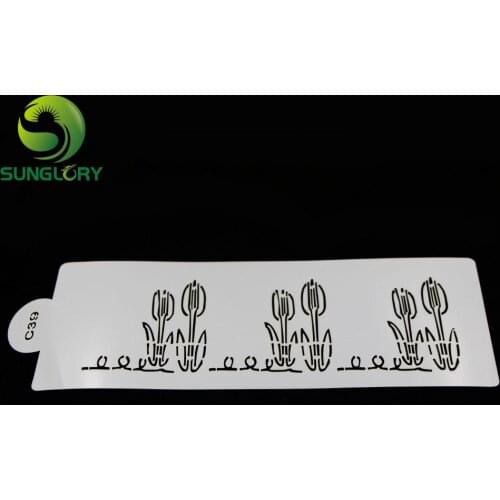 Plastic Cookie Fondant Tulip Lace Flower Cake Stencil Cake Decorating Tools Kitchen Cupcake Decoration Template Mold Baking Mold