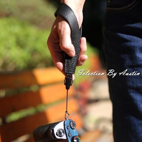 Genuine Leather Hand Strap Wrist Black For Camera Leica Fuji Sony Leica Canon Nikon Ricoh Olympus
