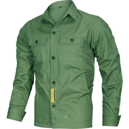 1988 High Quality Men Cargo Shirts Long Sleeve Premium Cotton Casual Simple Gentlemen Green Daily Fashion All-Match Pocket Tops