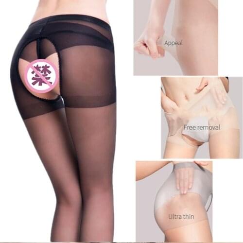 Sexy Erotic Lingerie Stockings Women Rhinestone Fishnet Open Crotch Mesh Tight High Pantyhose Party Club Black Stockings New