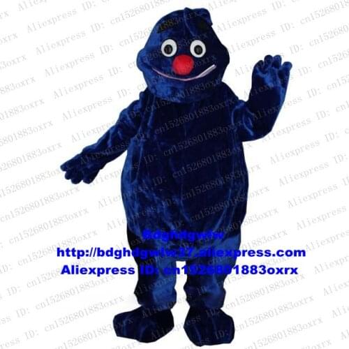 Blue Long Fur Devil Demon Fiend Monster Freak Monstrosity Mascot Costume Character Business Advocacy Children Program zx2558
