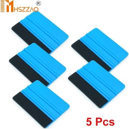 10x7.3cm Carbon Fiber Vinyl Wrap Film Felt Fabric Plastic Squeegee Scraper Car Window Tint Sticker Install Tools