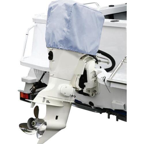 Heavy Duty Outboard Motor Boat Engine Protector Cover 150 - 300 HP Waterproof Vented Gray