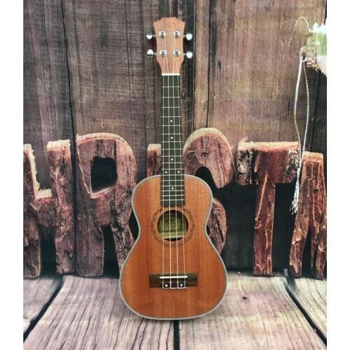 21 Inch Ukulele Hawaii Wooden Nylon String Guitar Sapele Mini Acoustic Guitar Ukulele Music Instrument for Adult Children UK2133