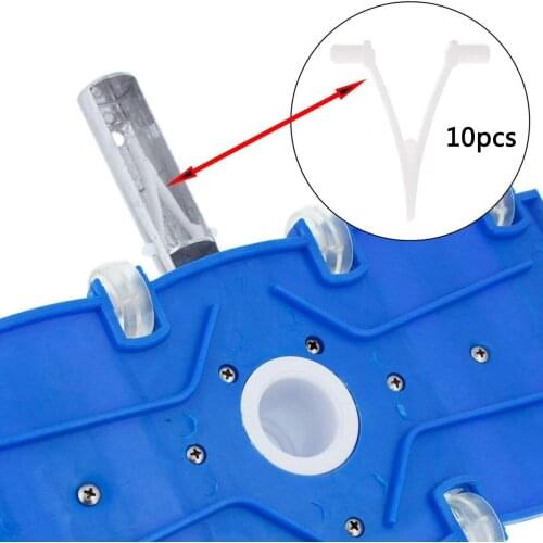 10x Butterfly V Clips Spring Locking Pins Replacement Set Pole Attachment Clips Pool Supply, Swimming Pool Pole Attachment