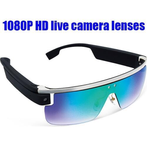 2018 new 1080P HD Network camera Multi-function video glasses Built-in WIFI/BT for IOS android mobile phone Live webcast