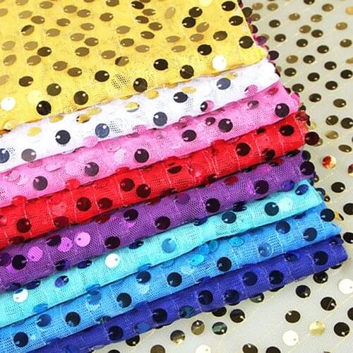 3Y/lot 4Colours Sequins fabric wedding mesh background cloth curtain flashing sequins costumes decoration
