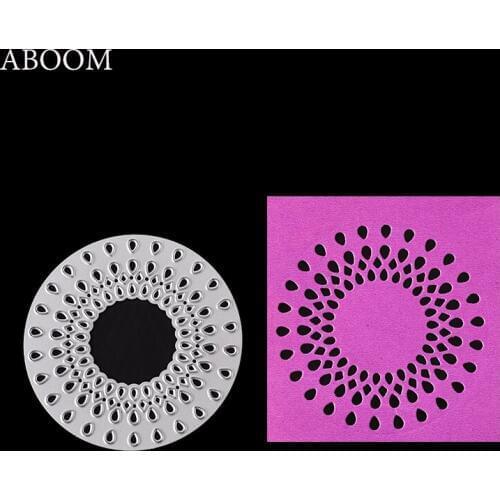 ABOOM 1PC Flower Circle Metal Cutting Dies Stencils DIY Scrapbooking Carbon Steel Die Cutting Craft Decorative Paper Template