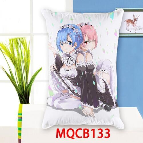 Anime Re : Zero kara Hajimeru Isekai Seikatsu Rectangle Pillow Case Anime Pillowcase Decorative Pillows dakimakura Cover