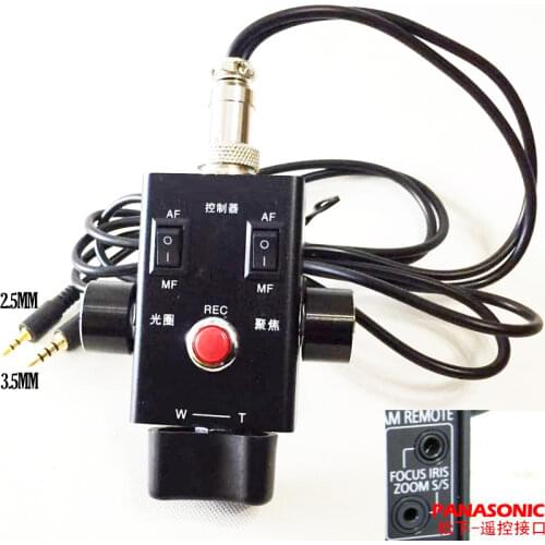 DVX200 EVA1 HC-X1 AG-UX90 Zoom and Focus Control CAM REMOTE 2.5mm &3.5mm LANC Controller for PANASONIC AG-AC30 AG-UX180 AG-AC90