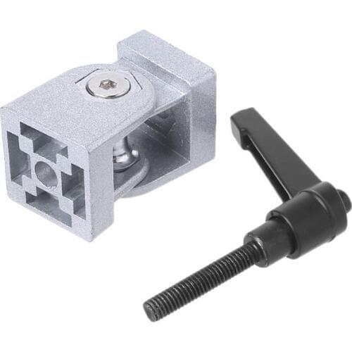 Zinc Alloy Flexible Hinge With Handle Die Cast Pivot Joint Connector For Aluminum Extrusion Profile