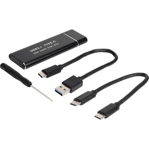 M2 SSD Case NVME PCIE Enclosure M.2 to USB Type C 10Gbps Hard Drive Enclosure for NVME PCIE NGFF SATA M/B Key SSD Disk Box