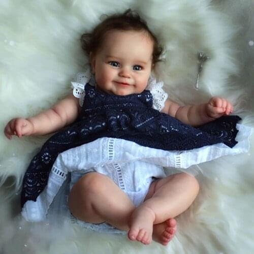 20Inch Bebe Reborn Doll Realistic Newborn Fabric Body Unpainted Unfinished Doll Parts DIY Blank Doll Kit In Stock Kids Gifts