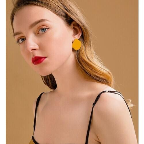 Fashion Earrings For Women 2020 New Vintage Geometric irregularity Stud Earring Statement Jewelry