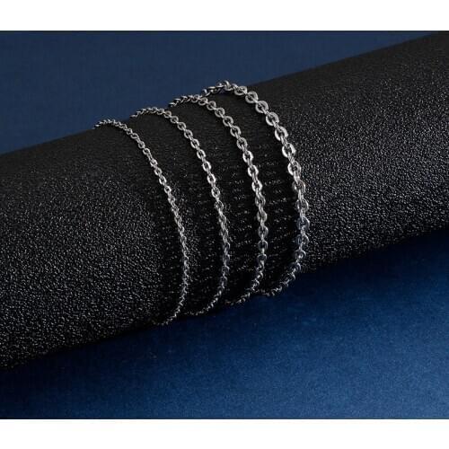 KALEN Fashion Link Chain Bracelet Men Women Stainless Steel Thin Chain 16cm-24cm Hand Wristband Unisex Jewelry