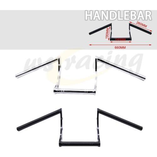 Motorcycle 7/8" 22MM Drag Handlebars Z Bars For Honda Yamaha Suzuki Kawasaki Custom Chopper Cruisers Street Bike Shadow