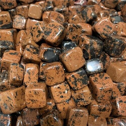 Wholesale1000g natural red obsidian polished gemstone cube reiki healing crystals tumbled stone for home decoration