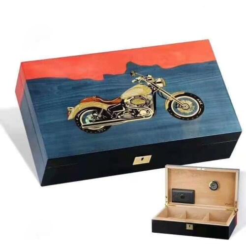 New Arrival Cigar Case Cedar Wood Cigarette Humidor Box With Lock 2 Humidifiers Hygrometers Sports Style Cabinet Free Shipping