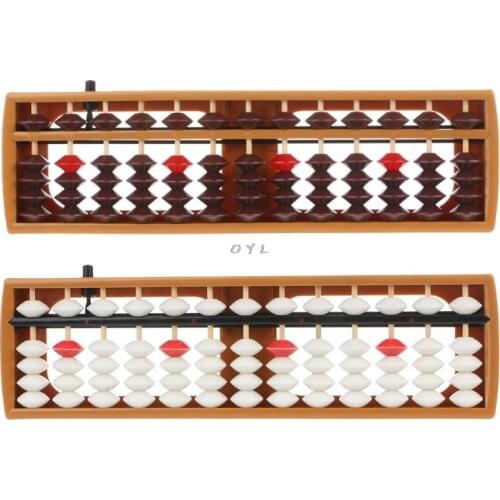 Portable Japanese 13 Digits Column Abacus Arithmetic Soroban Caculating School Math Learning Tool