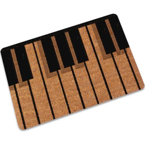 Piano Keys Mat Rubber Front Door Entry Floor Mat Anti Slip Door Mats Outdoor Bathroom Rug Kitchen Carpet Doormat For Entrance