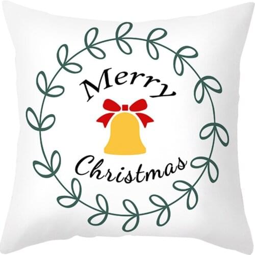 Christmas Pillowcase Printing Pillow Home Decor Bedroom Sofa Cushion Home Pillow CoverPeachskin Cushion Event Decoration 45x45cm