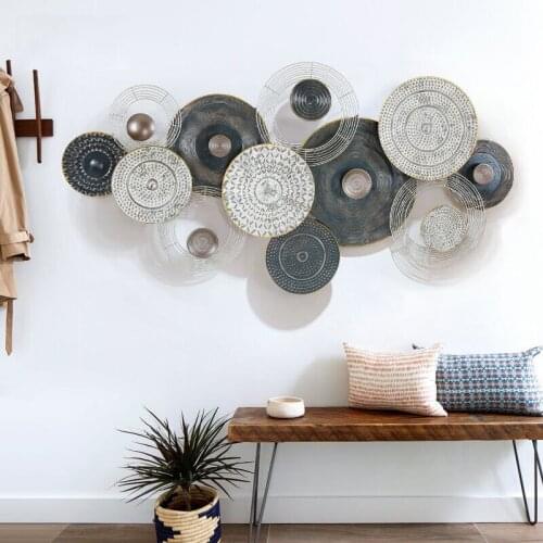 Living Room Light Luxury Three-dimensional Wall Plate Wall Hanging Piece Bedroom Creative Porch Wrought Decoration Background