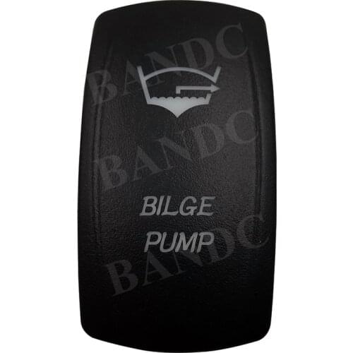 Cover Cap Only! BILGE PUMP Rocker Switch Cover Cap for Car Boat Marine Vehicle Yacht, Laser-etched Workmanship, Support Backlit