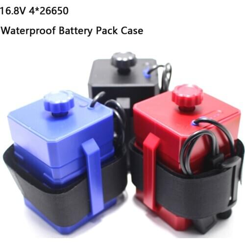 Waterproof DC 16.8V/5V Battery Box USB Dual Interface Support 4x 26650 Battery DIY Power Bank for Bike LED Light Lamp