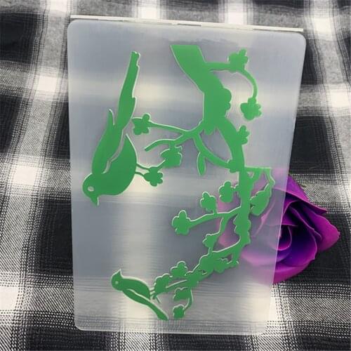 Sparrow on a branch DIY Plastic Embossing Folders for DIY Scrapbooking Paper Craft/Card Making Decoration Supplies