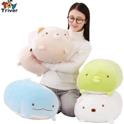 Japanese Anime Sumikko Gurashi Cat Dinosaur Bear Penguin Plush Toys Stuffed Animals Doll Pillow Cushion Birthday Gift Home Decor