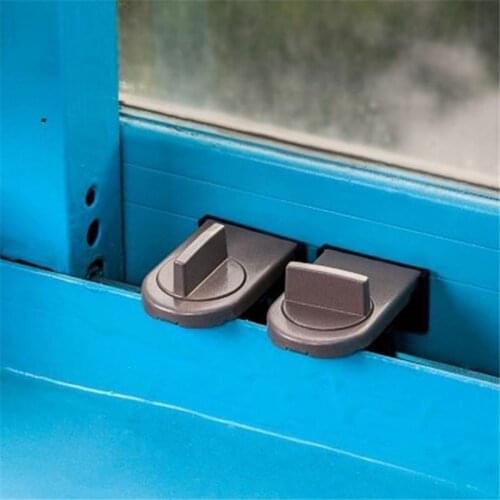 Locks On Window Sliding Sash Stopper Wedge Insurance Lock Cabinet Locks Straps Anti-theft Lock Baby Kid Child Safety Doors Lock