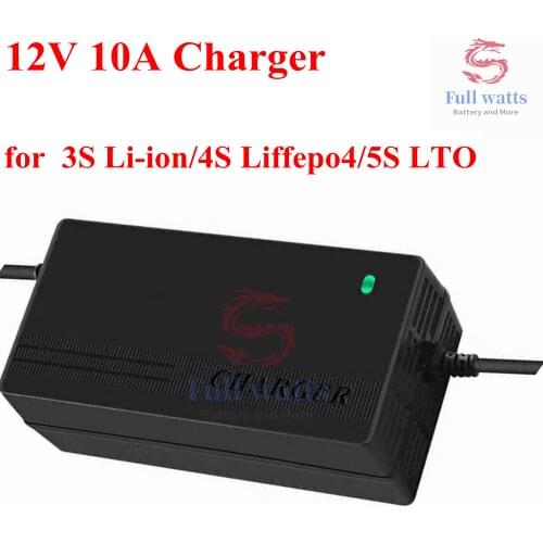 12V 10A battery 12.6v 10A li ion 3S battery charger 4S 14.6V 10A lifepo4 5S 14V 10A LTO Lithium titanate 6S 16.8V 10A charger