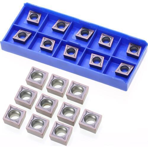 10Pcs/Lot CCMT09T304 VP15TF Blades Carbide Inserts CNC Lathe Turning Cutter For Steel Cutting Machining