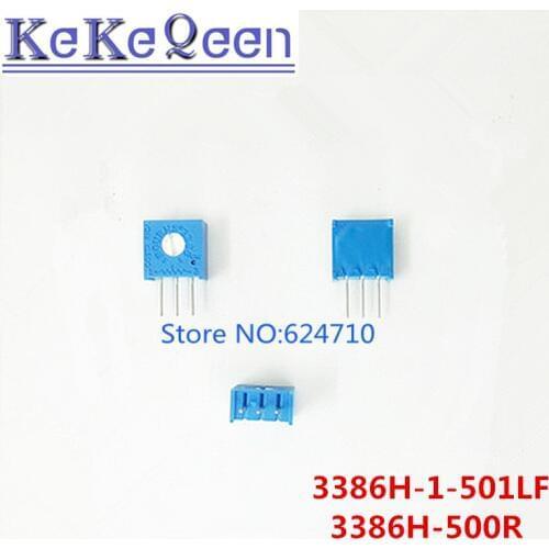100pcs/lot 3386H-500R 3386 500ohm 3386H-1-501LF adjustable metal glass uranium