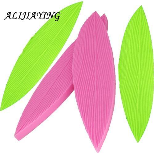 2Pcs/set DIY Leaf Veiner Silicone Mold Cake Decorating tools Fondant Flower Mold Sugarcraft Cake Mold D0814