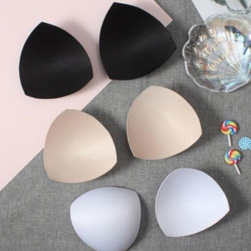 2pcs Women Accessories Round Sponge Swimsuit Breast Push Up Bra Padding Chest Enhancers Bra Foam Insert Triangle Chest Cup