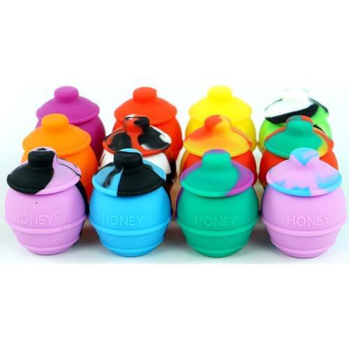 35ML Honeybee Honey Dab Box Bee Insects Container Ultimate Nonstick silicone containers Silicone Jar for liquid Cream Storage