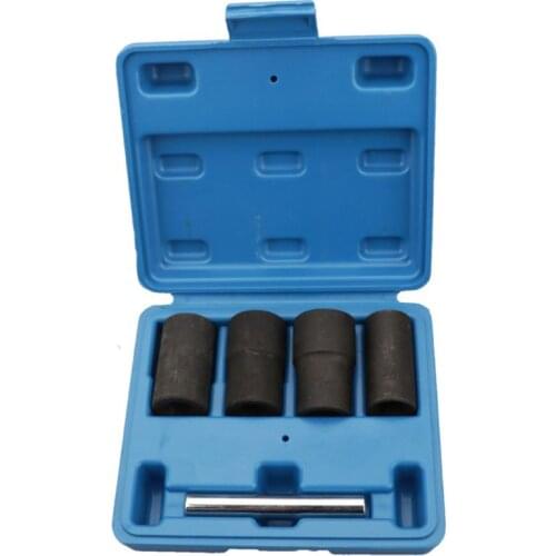 5 Pcs Car Tire Nut Extractor Damaged Sliding Nut Removal Tool Spiral Anti-skid Sleeve Set