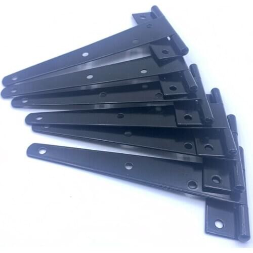 6PCS 70x125x25mm Tee Hinge Decorative Heavy Duty Galvanized Strap T Hinges Door Gate Shed