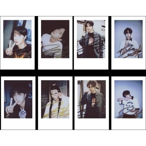 8 Sheets/Set LOMO Card Mini Postcard Wang Yibo Star DIY Greeting Cards Message Card Gift