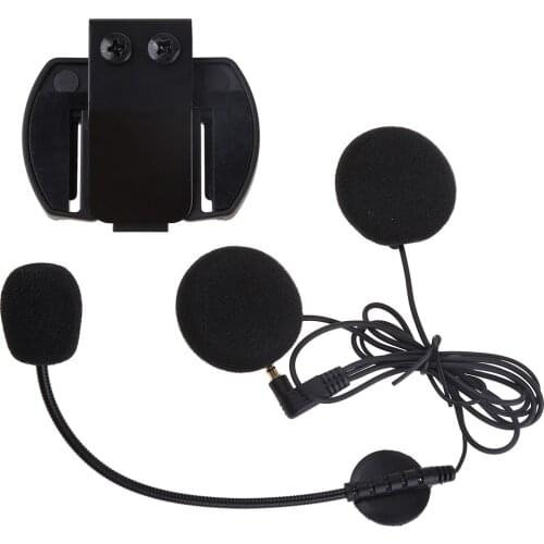 Motorcycle Earphone Speaker Intercom Accessories 3.5mm Jack Plug &Clip For V4 V6 Motorcycle Helmet Headset