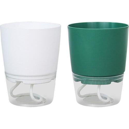Automatic Plant Pot Self Watering Flower Pot Plastic Resin for Indoor Plants