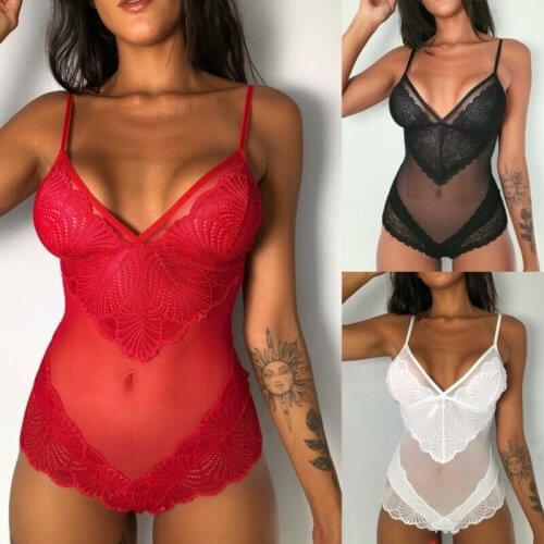 One Piece Lingerie Babydoll Dress Sexy Perspectives Underwear For Women Open Bust Sexy UK Women Bra Brief Sets